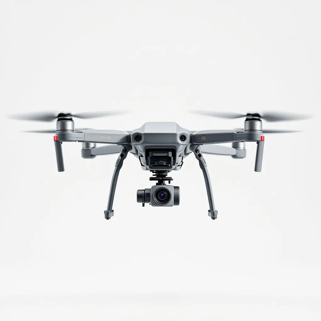 Surveying drone with camera gimbal for aerial documentation [KI-BILD: durch Foto der eingesetzten Drohne ersetzen]